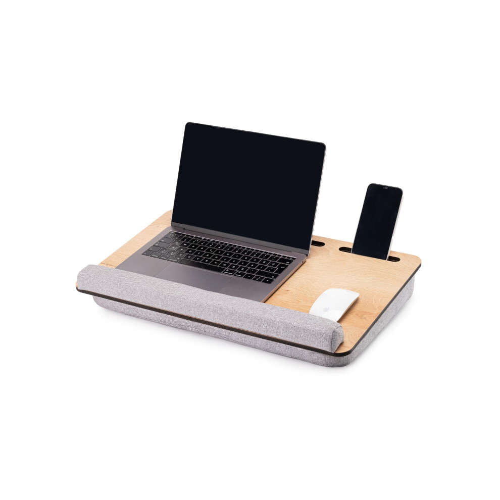 Vigo Wood Laptop Tray For Bed, Lap Desk For Laptop, Stand For Bed, Lap Tray With Cushion, Portable Lap Tray For Home Office Fits Up To 17.3'' Tablet 5051222802892