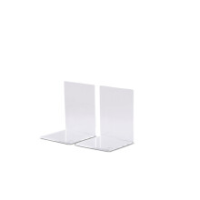 Maul acrylic bookends Modern 8 x 8 x 10 cm transparent