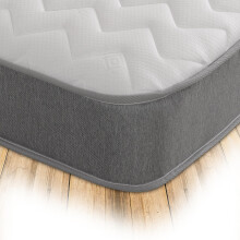 Starlight Beds Kingsize Mattress with Springs & Memory Foam - Grey Zig Zag Model. 8 Inch Budget Mattress, Soft, 150x200cm