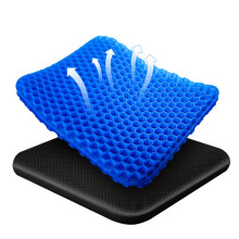 flintronic Orthopaedic Gel Seat Cushion, Honeycomb Design Double Thick Gel Cushion, Gel Orthopaedic Ergonomic Cushions, Honeycomb Coccyx Cushion with