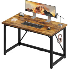 Devoko Computer Desk 120 x 50 x 75 cm, Home Office desk with Hook, Study Writing Desks, Laptop Table for Home Workstations, Industrial Design Black