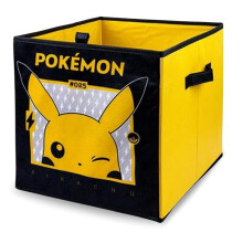 Pokemon Kids Collapsible Storage Boxes with Handles | Durability & Fabric Foldable Storage Cubes | Compatible Ikea Kallax Furniture | For Organising