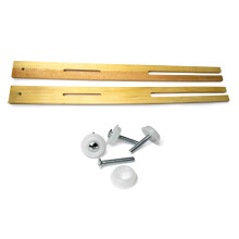 Universal Fit Replacement Wooden Headboard Struts Set of 2 - Pre-Drilled with Fittings, Available in 24"/61cm & 30"/76cm - Includes M8 Bolts and