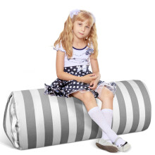 AOOHA Stuffed Animal Storage Bean Bag for Kids,Large Space Bean Bag Cover for Boys and Girls,Kids Foldable Chair Cover with Zipper,Premium Canvas for