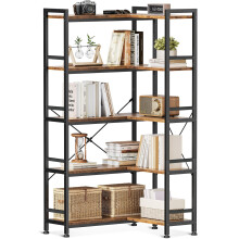 Coleshome 5-Tier Corner Bookshelf, 5-Shelf L Shaped Corner Bookcase, Tall Bookshelves Storage Display Cabinets for Living Room Home Office, Bedroom,