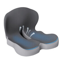 HoldOneLight Ergonomic Memory Foam Seat Cushion, For Office, Car, Gaming & Dining Chairs, Sciatica, Tailbone & Coccyx Pain Relief, Lumbar & Lower Back