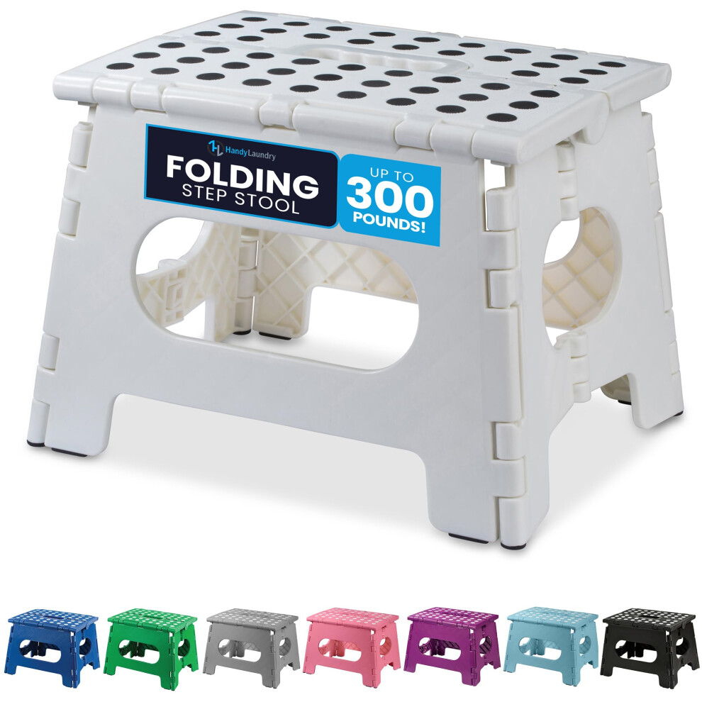 Handy Laundry Folding Lightweight Step Stool - Sturdy Enough To Support Adults And Safe Enough For Kids - Opens Easy With One Flip - Great For 5051224511136