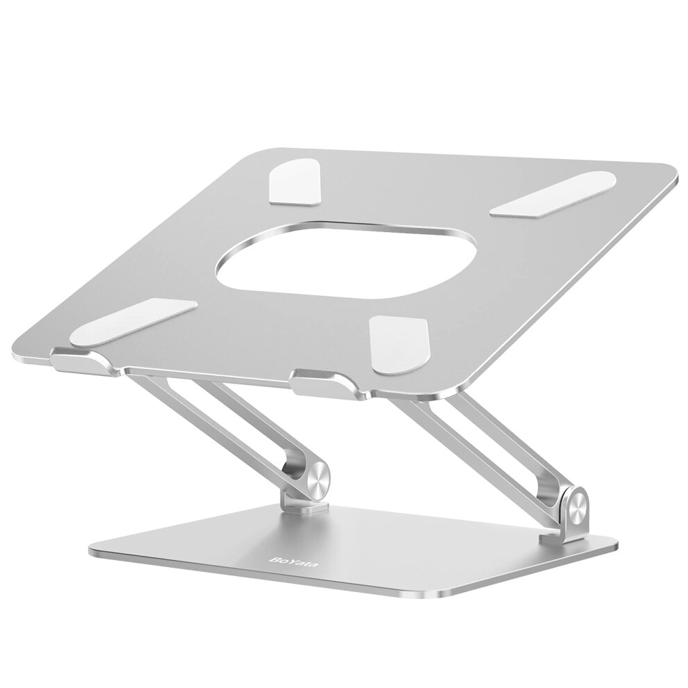 Boyata Laptop Stand, Ergonomic Aluminum Height Adjustable Laptop Mount Computer Stand Riser For Desk Compatible For 10-17" Laptops And 5051224553563