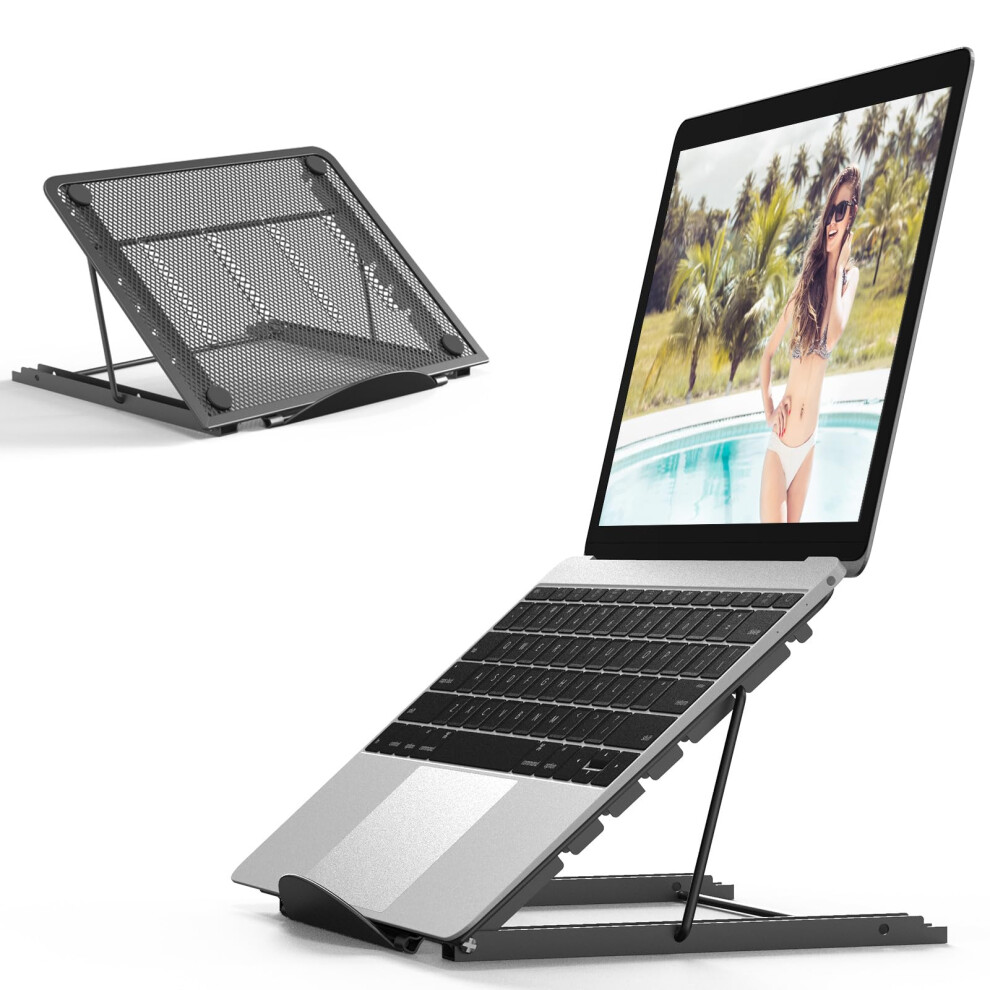 Jumkeet Laptop Stand,Foldable Portable Ventilated Desktop Laptop Holder,Universal Lightweight&Adjustable Ergonomic Tray Mount Compatible With 5051222815663