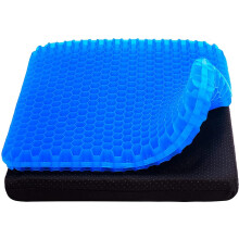 2022 NewLarge Gel Seat Cushion, Honeycomb Design Double Thick Gel Cushion with Relieving Back coccyx Pain Pressure, for Car Office Home