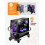 CPU Stand for PC Computer Case Holder Bracket Desktop Mainframe Rack with Brake with 4 Caster Wheels(Black) 3
