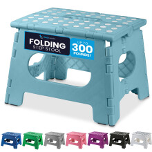 Handy Laundry Folding Lightweight Step Stool - Sturdy Enough to Support Adults and Safe Enough for Kids - Opens Easy with One Flip - Great for
