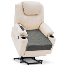 baibu Large Dual-Layer Memory Foam Chair Seat Cushion for Recliner, Couch, Armchair with Textured Washable Cover, Non-Slip Base for Tailbone Pain &