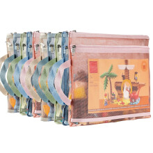 Colored Mesh Zipper Pouch Bags, 10pcs A4 Double-Layer Nylon Puzzle Building Block Sets Toy Storage & Organization, Breathable See Through Zipper Pouch