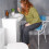 Aidapt Multi-Use Perching Stool.4 in 1 Configuration,Comfy Padded Seat&Back,Height Adjustable,Push Pin Assembly,Supplied Flat Packed,No Tools 4