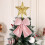 Pink Christmas Bow Tree Topper Decor 13.8x14.1 in 5