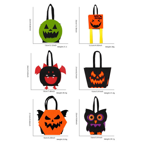 Sacs réutilisables Giyblacko pour enfants pour Halloween 2