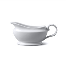 WM Bartleet & Sons 1750 T404 Traditional Porcelain Gravy and Sauce Boat 114ml, White