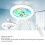 LED E27 Ceiling Fan Light RGB 3-Speed 5-Blade ABS 6
