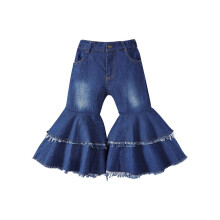 Girls Baby and Toddler Pull on Straight Long Pants Denim Jeans 3T
