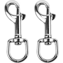 3-1/2"Swivel Eye Bolt Snap Hook, 2Pcs, 316 Stainless Steel Single Ended Trigger Snap Clips for Diving/Pet Leash/Key Chain/Flag/Clothes Line