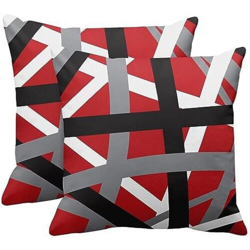 Lot de 2 housses de coussin en polyester 50x50cm