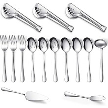 Ensemble de service de 15 pièces en acier inoxydable