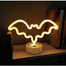 Letreiro luminoso de néon LED – Alimentação USB e por bateria
