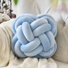 Boule de coussin en velours de 30 cm avec nœud, pour canapé ou lit