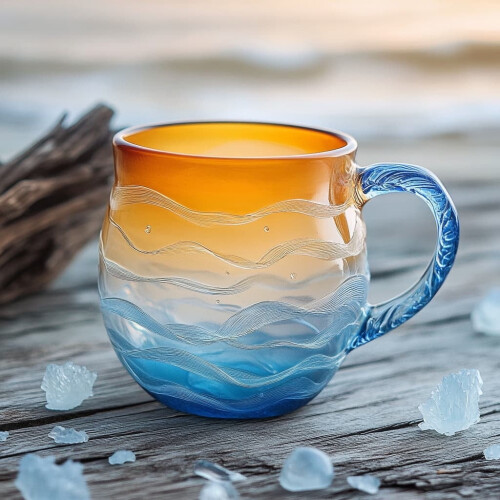 Mug « Sweet Glass Sundown » thème océan 35 cl
