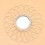 Rattan Wall Mirror with Sunflower Design 38x38cm 5