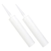 OUNONA 2pcs Empty Plastic Caulk Tubes Fillable Reusable Portable Caulking Tubes for Filling 300ml