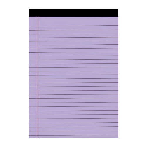 Bloc-notes A5 couleur, format légal, ligné, perforé, 1 pièce
