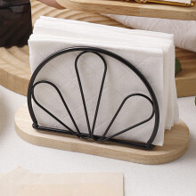 Porte-serviettes, distributeur de serviettes, base en métal et bois, distributeur de mouchoirs en papier, présentoir à papier essuie-tout pour