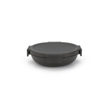 Brabantia - Make & Take Lunch Bowl 1L - Compact Flat Design - Airtight Closure - Leakproof - Lid with Clips - Suitable for Freezer - Dishwasher &