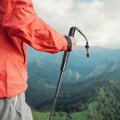 Bastão de caminhada compacto, extensível e retrátil - 55 cm (21,65 polegadas), leve e durável, ideal para trekking, esqui e trilhas, perfeito 2