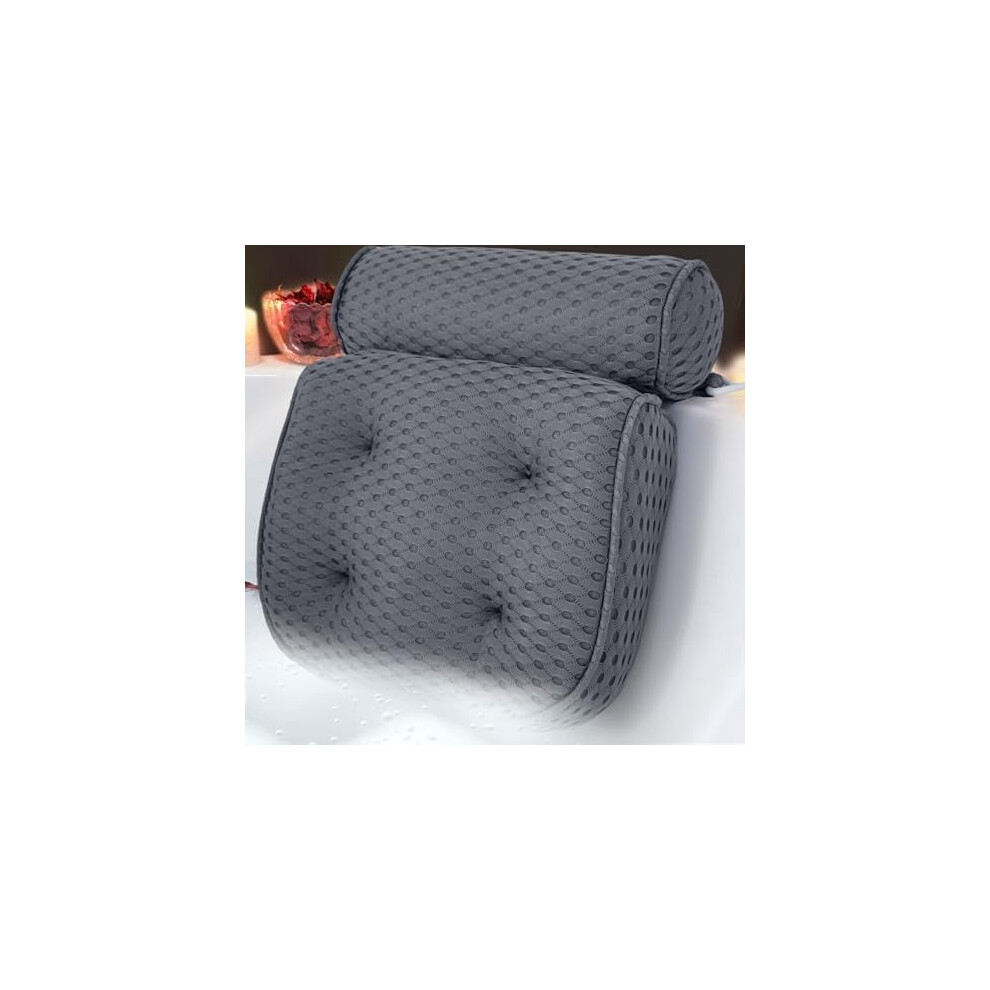 Spacer Mesh Bathtub Pillow for Head and Neck Support