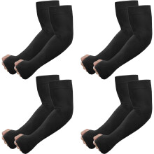 UV Sun Protection Arm Sleeves with Thumb Hole for Men Women Youth, Cooling Sleeve to Cover Tattoo, Mid-Compression