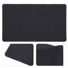Magnifique tapis de sol en noix de coco pour porte d'entrée, petit, noir et gris foncé.