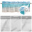 Kapsa na prut Beach Blue Ocean Waves Valance 54x18 palců 6