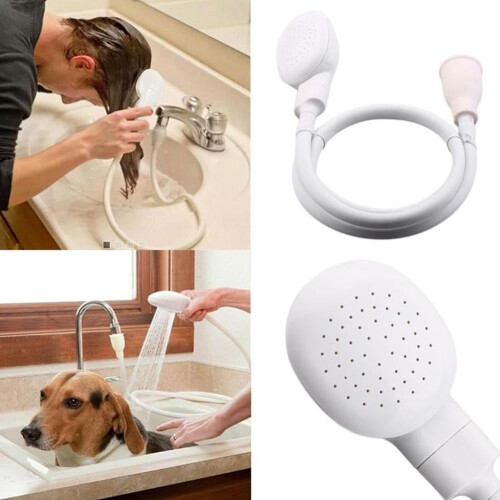 Pet Shower Sprayer with Rubber Hose 2 Pcs 1