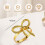 Vintage guld sløjfe servietringe 6 stk. 2