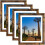 8x10 Picture Frames Rustic Distressed Brown for Wall or Table Top Display, Packs 4 1