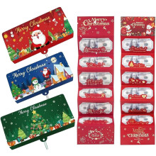 Sobre de regalo navideño nuevo 2026 – Soporte para dinero y tarjetas de regalo de 6/10 ranuras, sobre sorpresa navideña DIY, compatible con