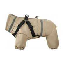 Combinaison d'hiver pour chien avec harnais intégré, coupe-vent et