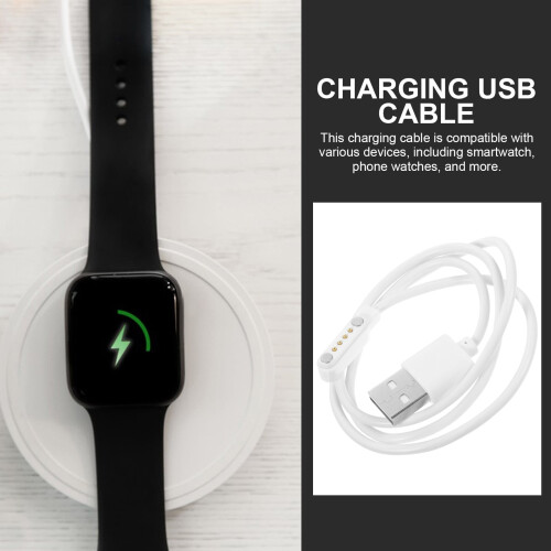 USB Charging Cable Magnetic Smartwatch Charger4Pin Child White 2