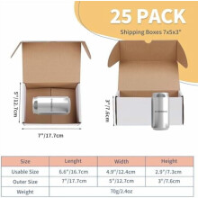 7x5x3 White Shipping Boxes Set of 25, Corrugated Cardboard Mailer Boxes for Packaging Small Business Mailing Gifts