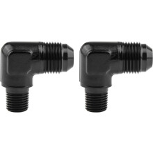 Adaptér s 8AN na 1/4" NPT samec, 90 stupňov, hliník, 2 ks