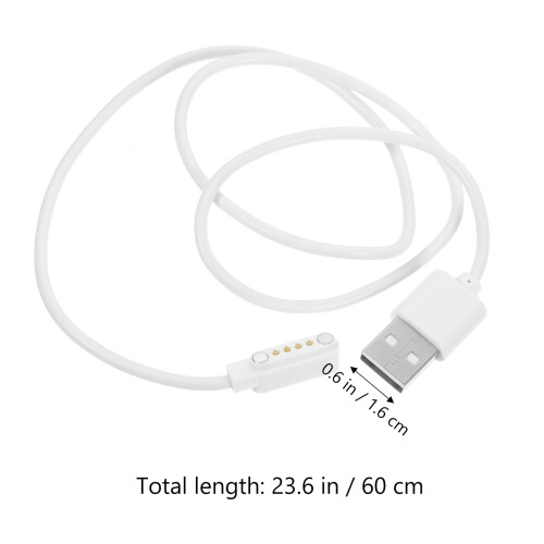 USB Charging Cable Magnetic Smartwatch Charger4Pin Child White 1