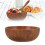 Saladeira de madeira natural redonda de 10 cm (4 polegadas) 1